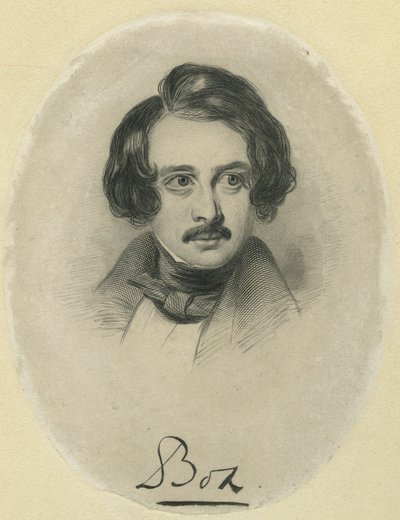 Charles Dickens, engraved by Boz by Samuel Lawrence
